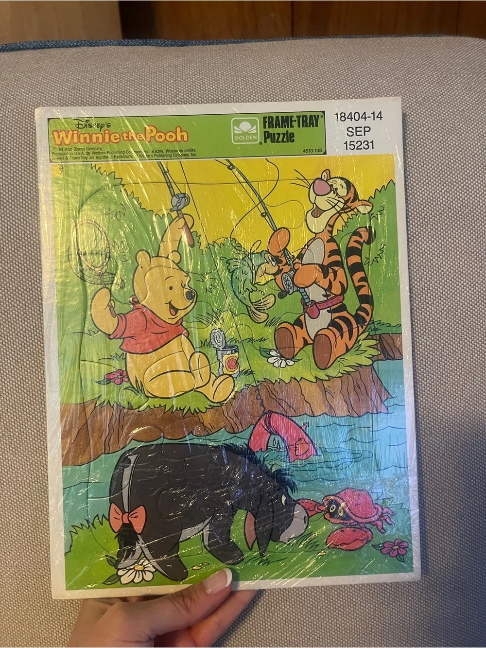 Lot of 4 VTG Golden Disney Frame Tray Puzzles Bambi Cinderella Pooh Snow White